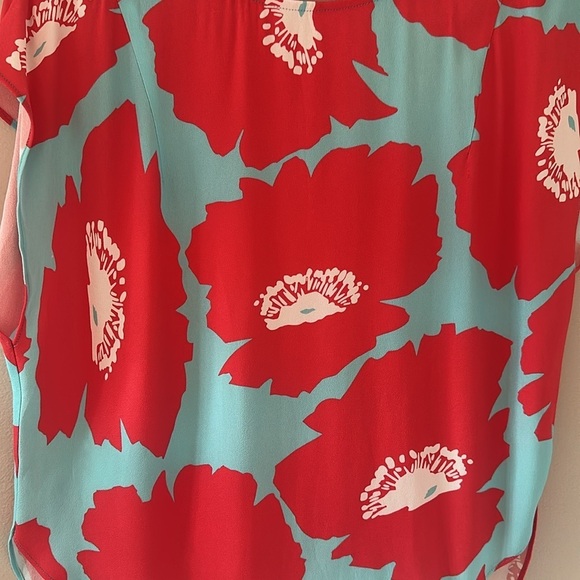 Milly Floral Print Top Sz XS (0-2) Bright Colorful Preppy Resortwear Vacation - Picture 3 of 7